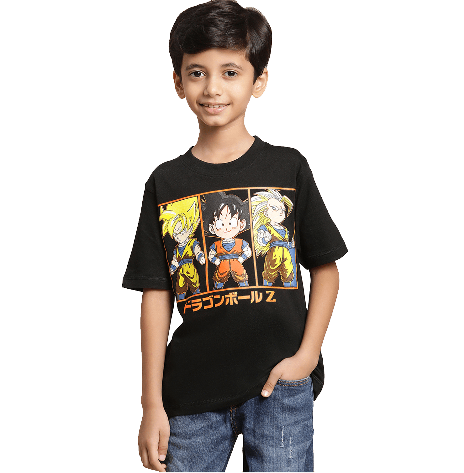 Dragon Ball Z 3318 Black Kids Boys T Shirt - www.entertainmentstore.in