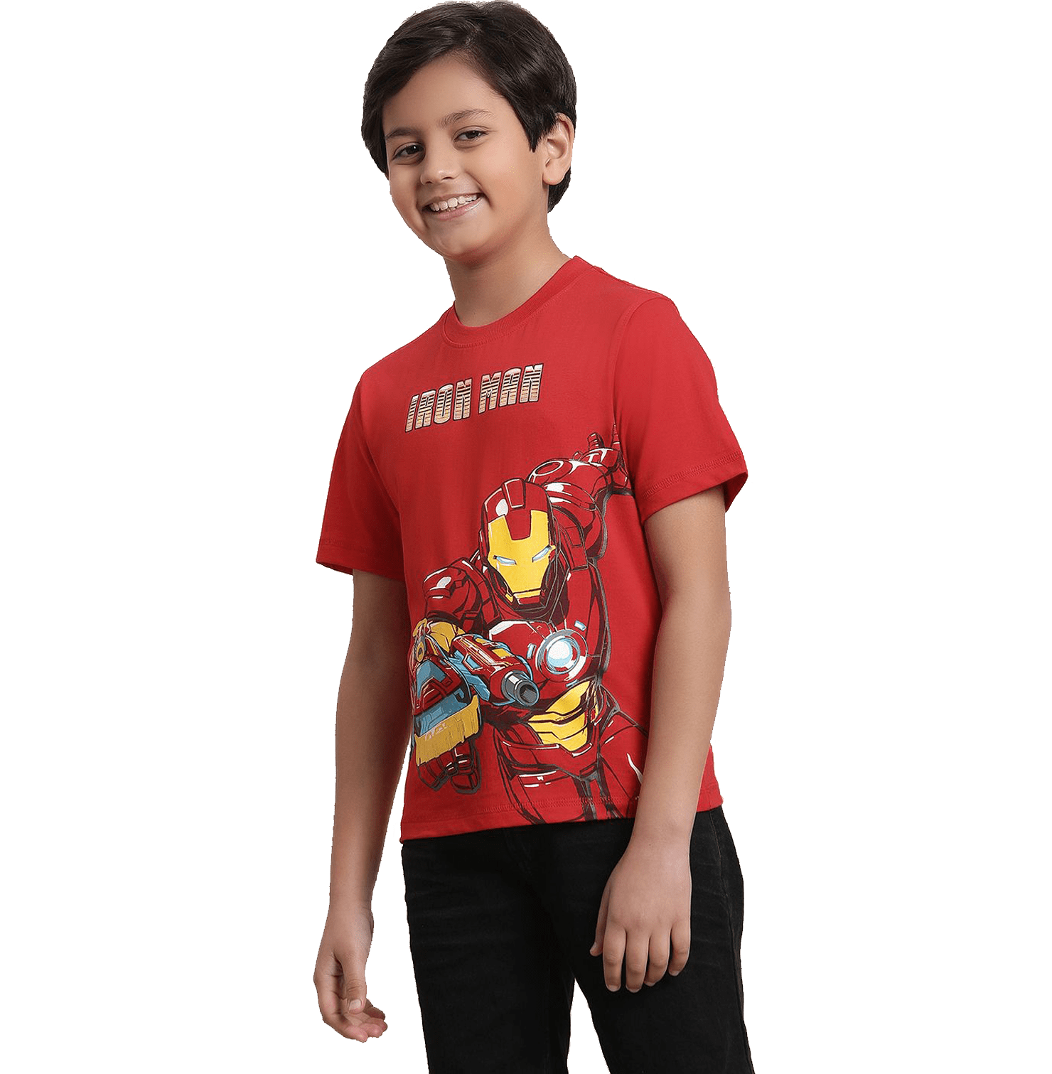 Iron Man 0757 Bright Red Kids Boys T Shirt - www.entertainmentstore.in