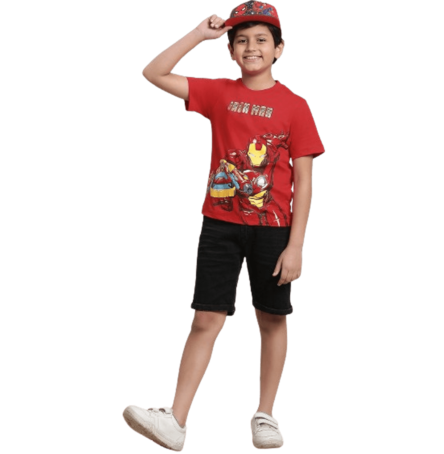 Iron Man 0757 Bright Red Kids Boys T Shirt - www.entertainmentstore.in