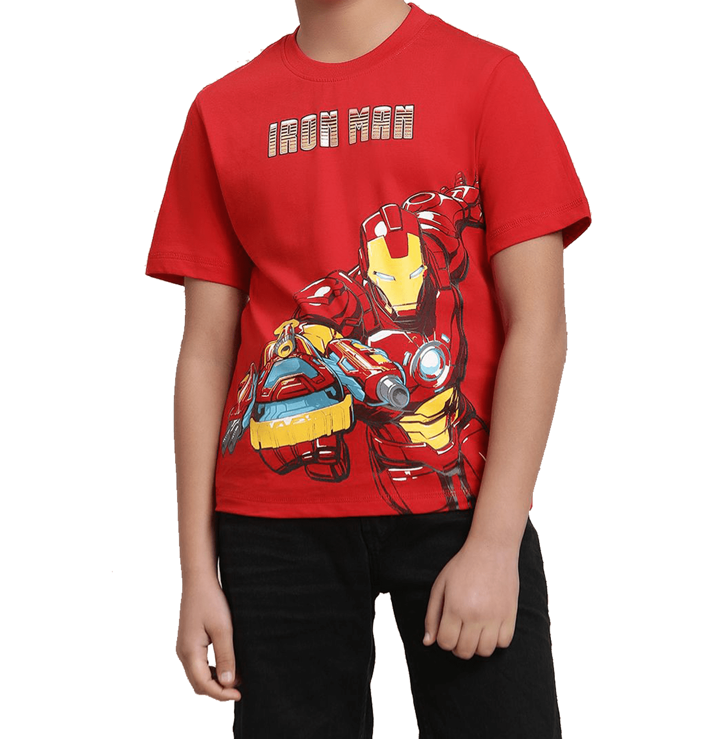 Iron Man 0757 Bright Red Kids Boys T Shirt - www.entertainmentstore.in