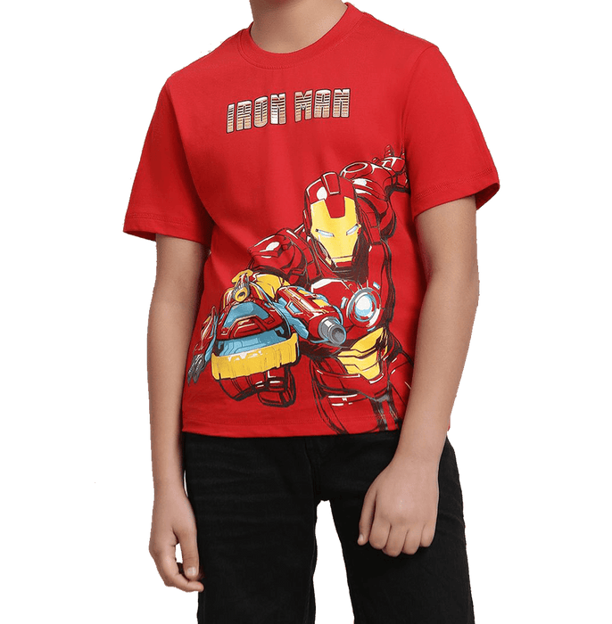Iron Man 0757 Bright Red Kids Boys T Shirt - www.entertainmentstore.in