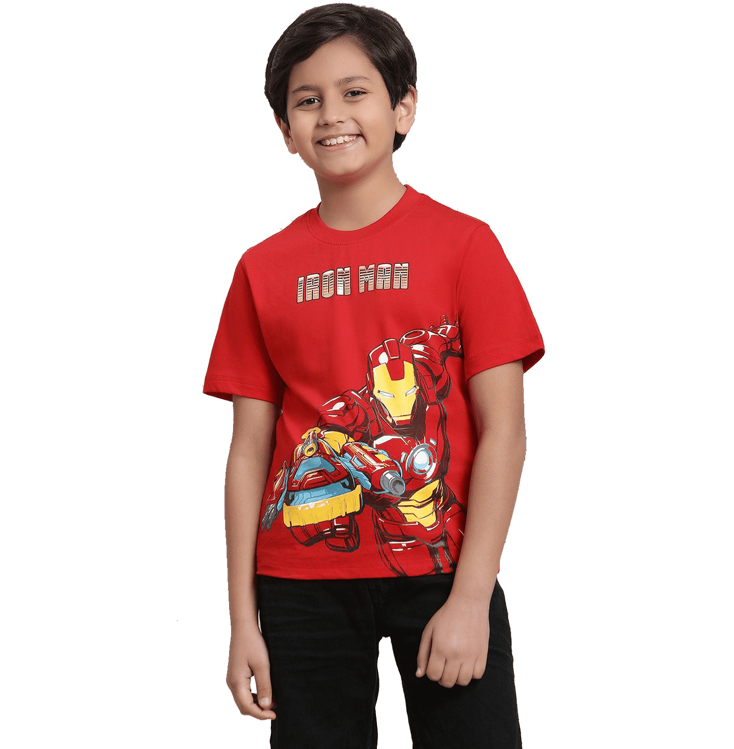 Iron Man 0757 Bright Red Kids Boys T Shirt - www.entertainmentstore.in