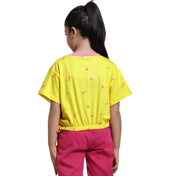 Barbie 1449 Blazing Yellow Kids Girls T Shirt - www.entertainmentstore.in