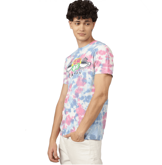 Friends 2730 Pink-Blue Mens T Shirt - www.entertainmentstore.in