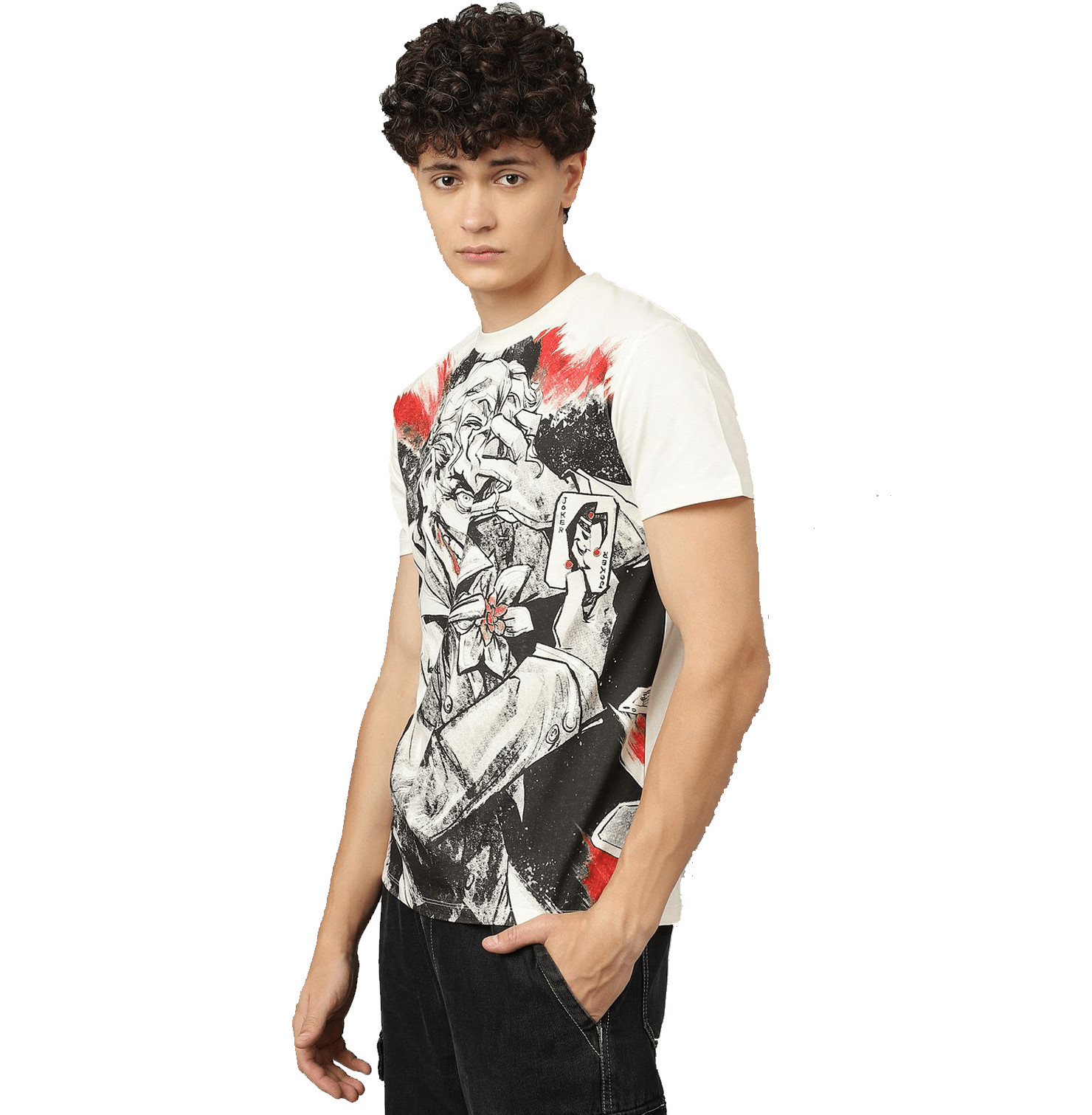 Joker 1637 Off White Mens T Shirt - www.entertainmentstore.in