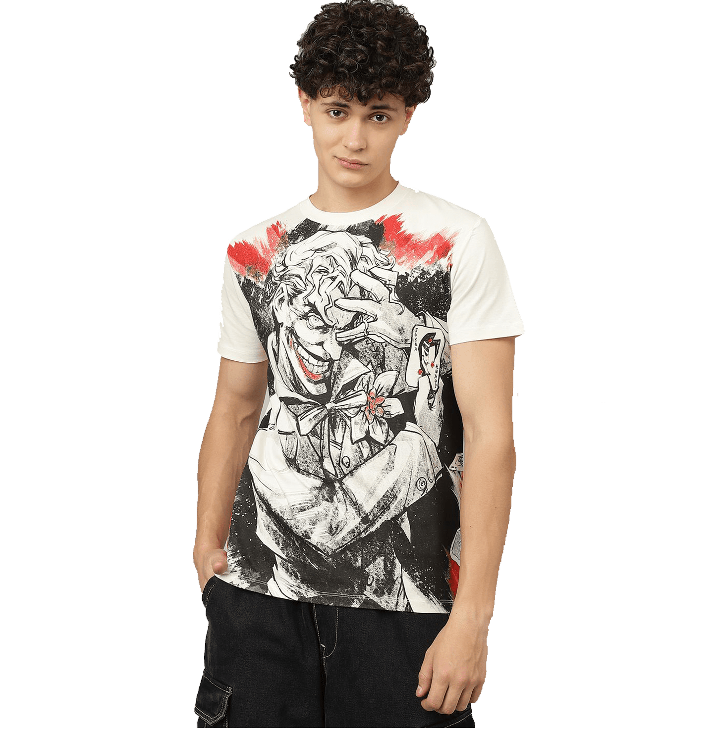 Joker 1637 Off White Mens T Shirt - www.entertainmentstore.in