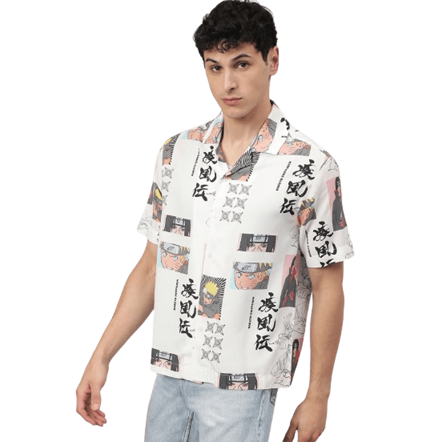 Naruto 1515 White Mens Shirt - www.entertainmentstore.in