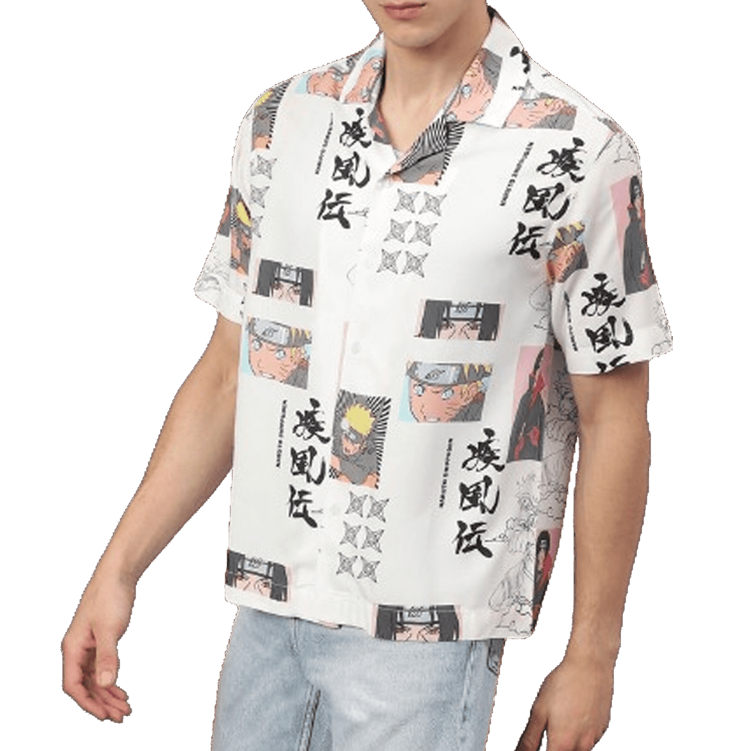 Naruto 1515 White Mens Shirt - www.entertainmentstore.in