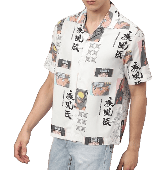 Naruto 1515 White Mens Shirt - www.entertainmentstore.in