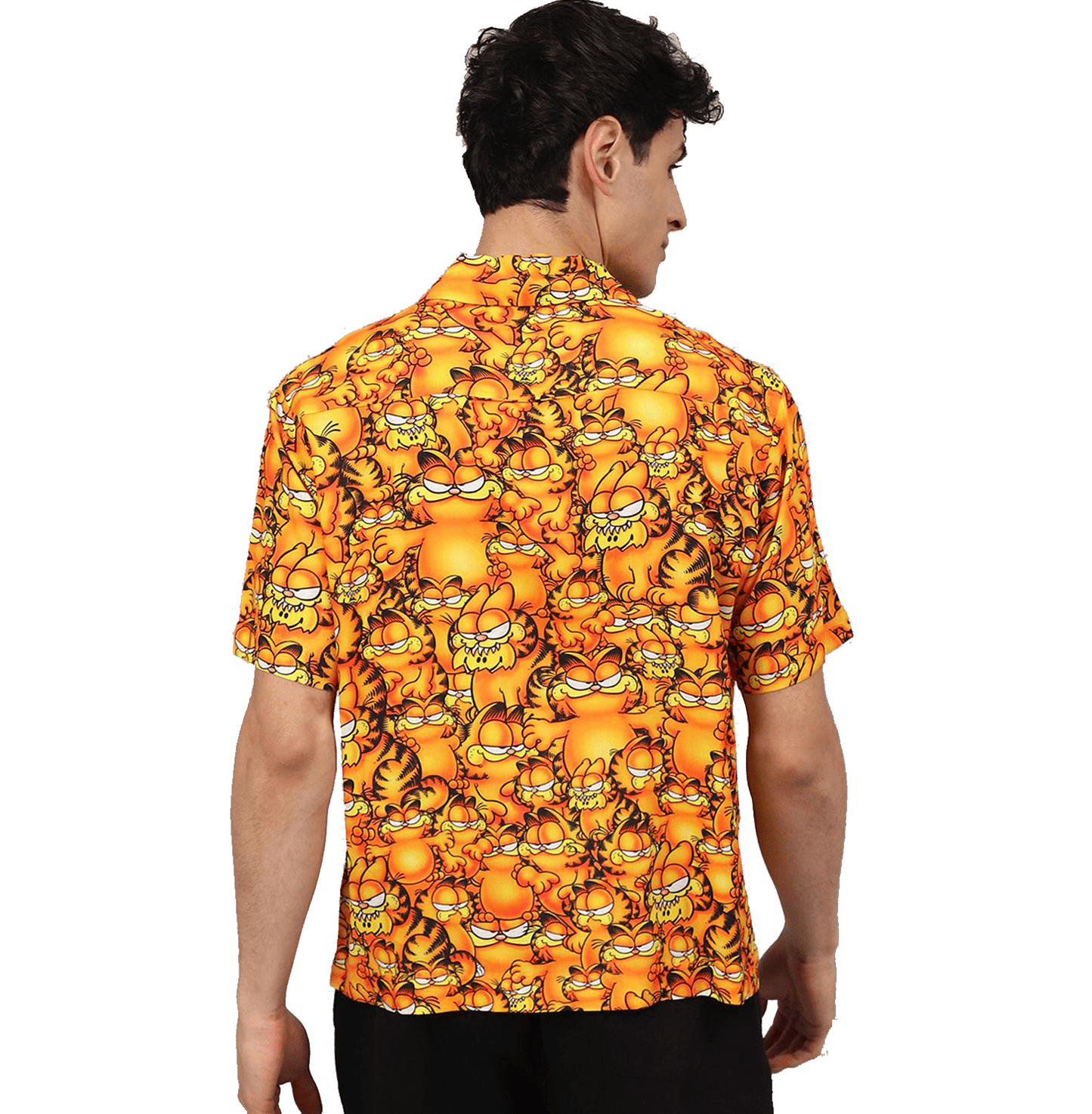 Garfield 1558 Orange Mens Shirt - www.entertainmentstore.in