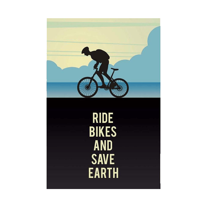 Ride Bikes And Save Earth Art Print - www.entertainmentstore.in