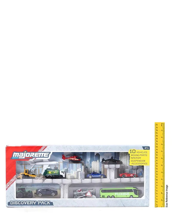 Majorette Discovery Pack 10 Vehicles + Accessories