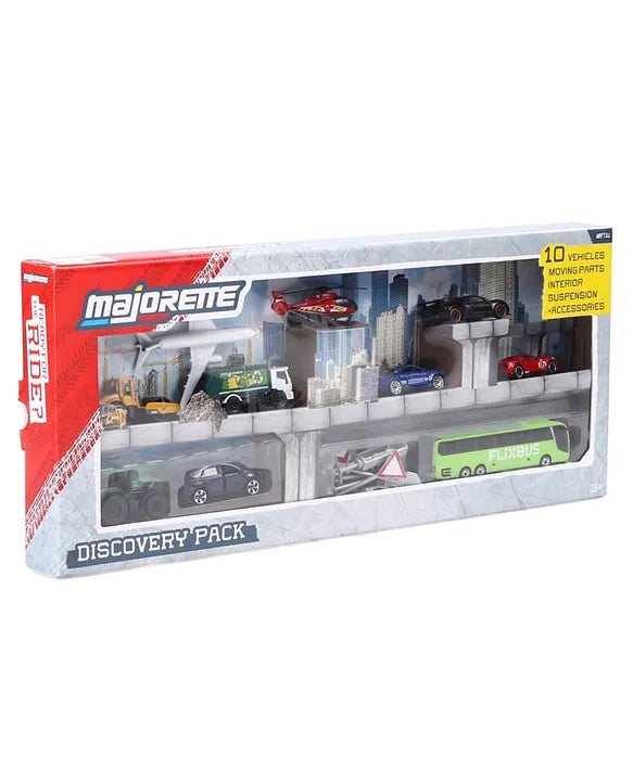 Majorette Discovery Pack 10 Vehicles + Accessories