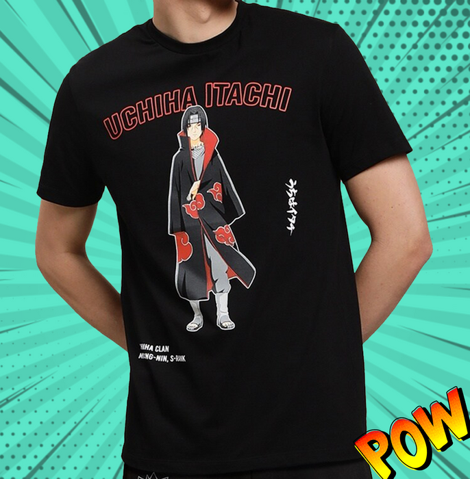 Naruto 560 Black Mens T Shirt - www.entertainmentstore.in