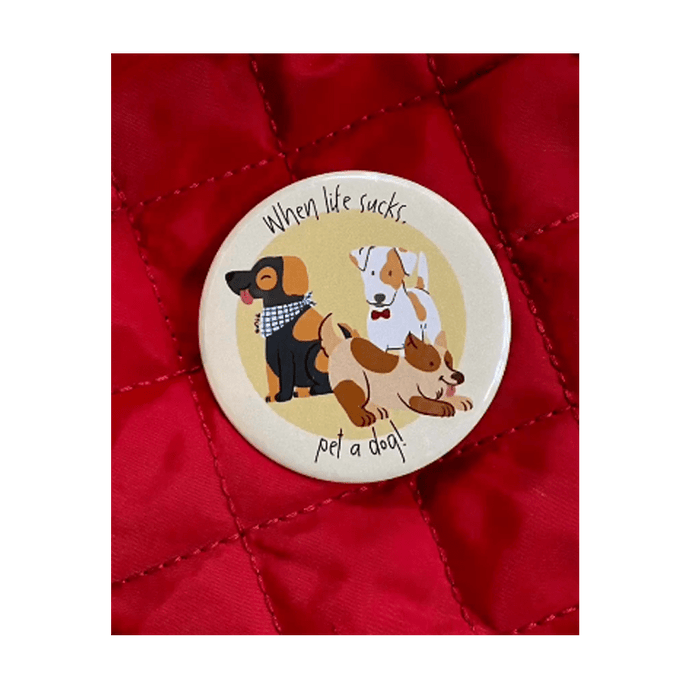 Pet A Dog Badge - www.entertainmentstore.in