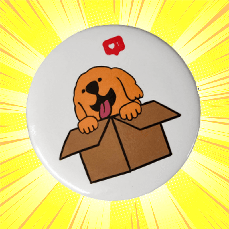 Dog In A Box Badge - www.entertainmentstore.in