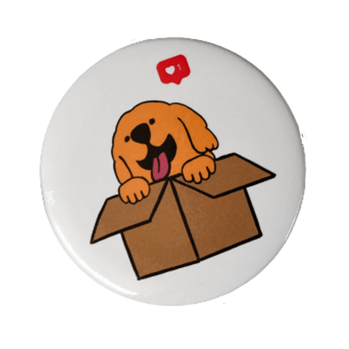 Dog In A Box Badge - www.entertainmentstore.in