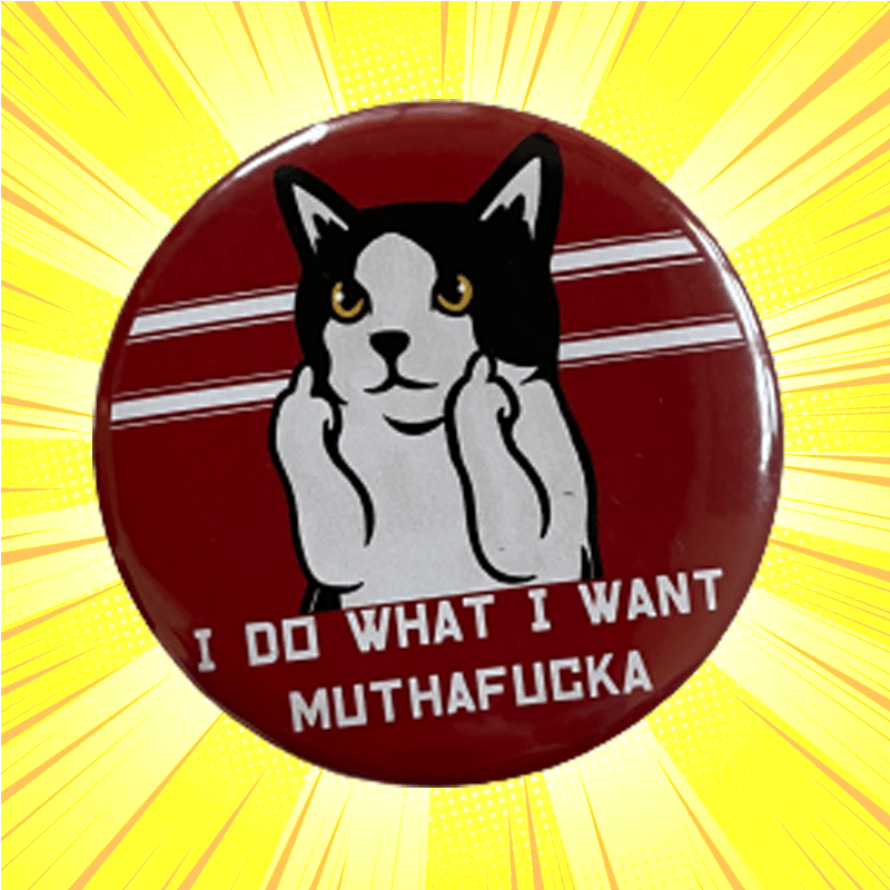 I Do What I Want Badge Magnet - www.entertainmentstore.in