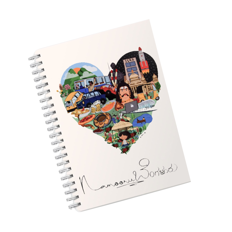 Bengaluru Heart Spiral Notebook - www.entertainmentstore.in