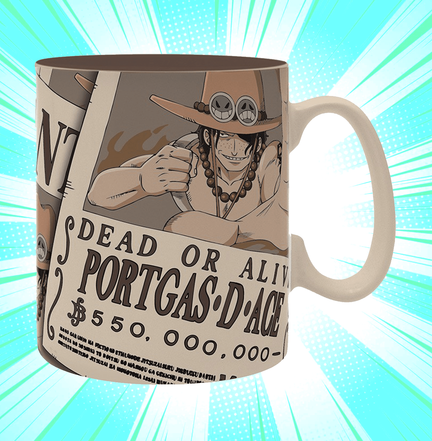 One Piece Ace Wanted King Size Mug - www.entertainmentstore.in