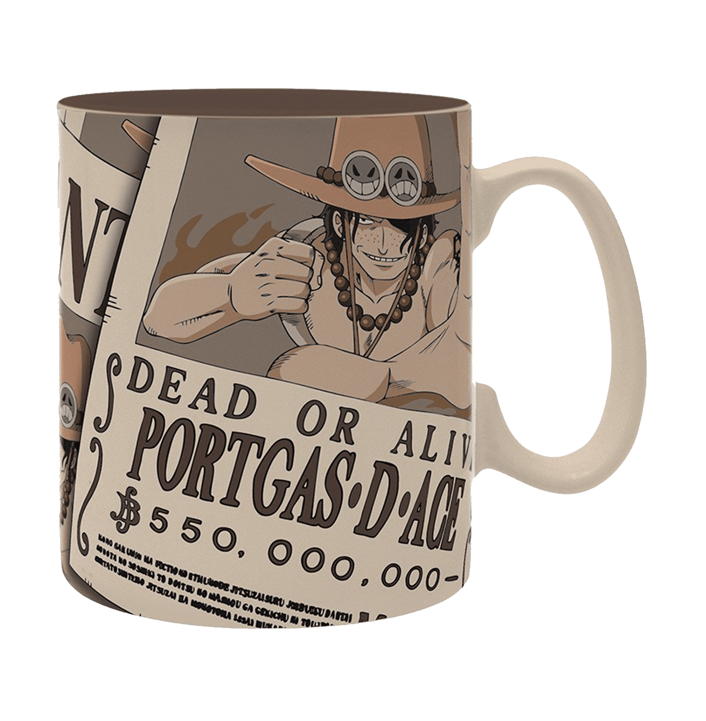 One Piece Ace Wanted King Size Mug - www.entertainmentstore.in