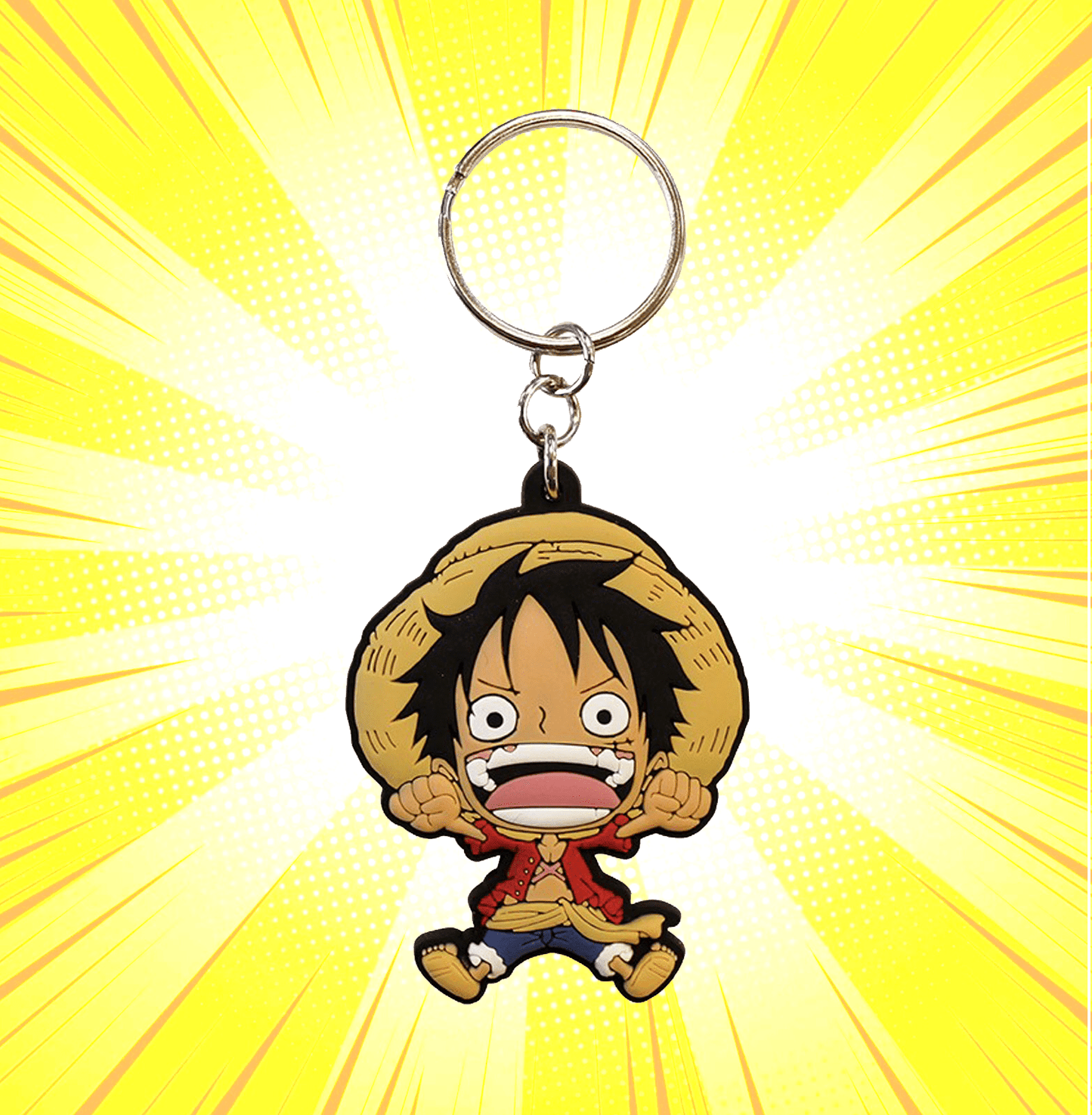 One Piece Luffy Sd Pvc Keychain - www.entertainmentstore.in