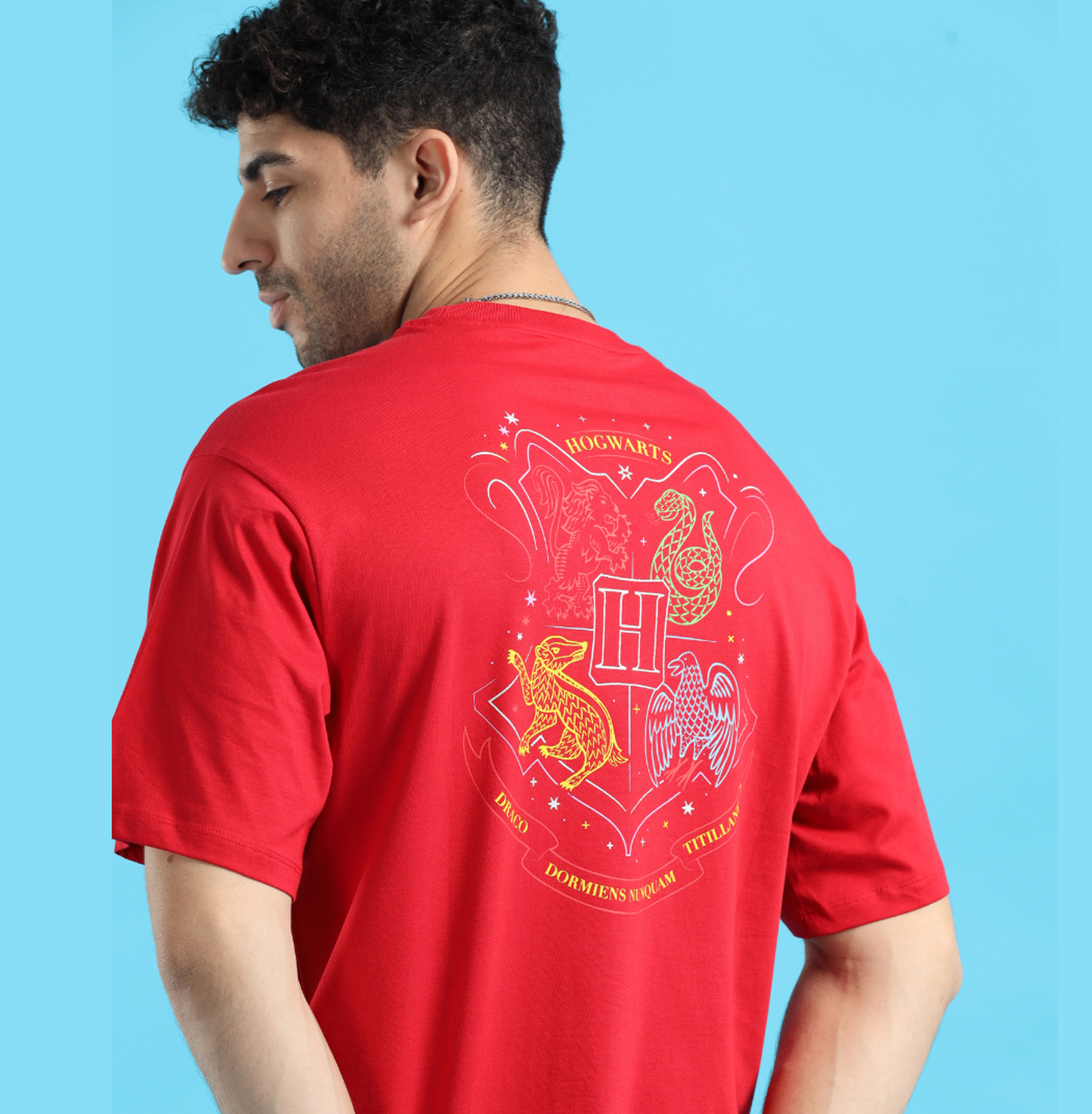 Harry Potter 3587 Salsa Red Oversized T Shirt - www.entertainmentstore.in