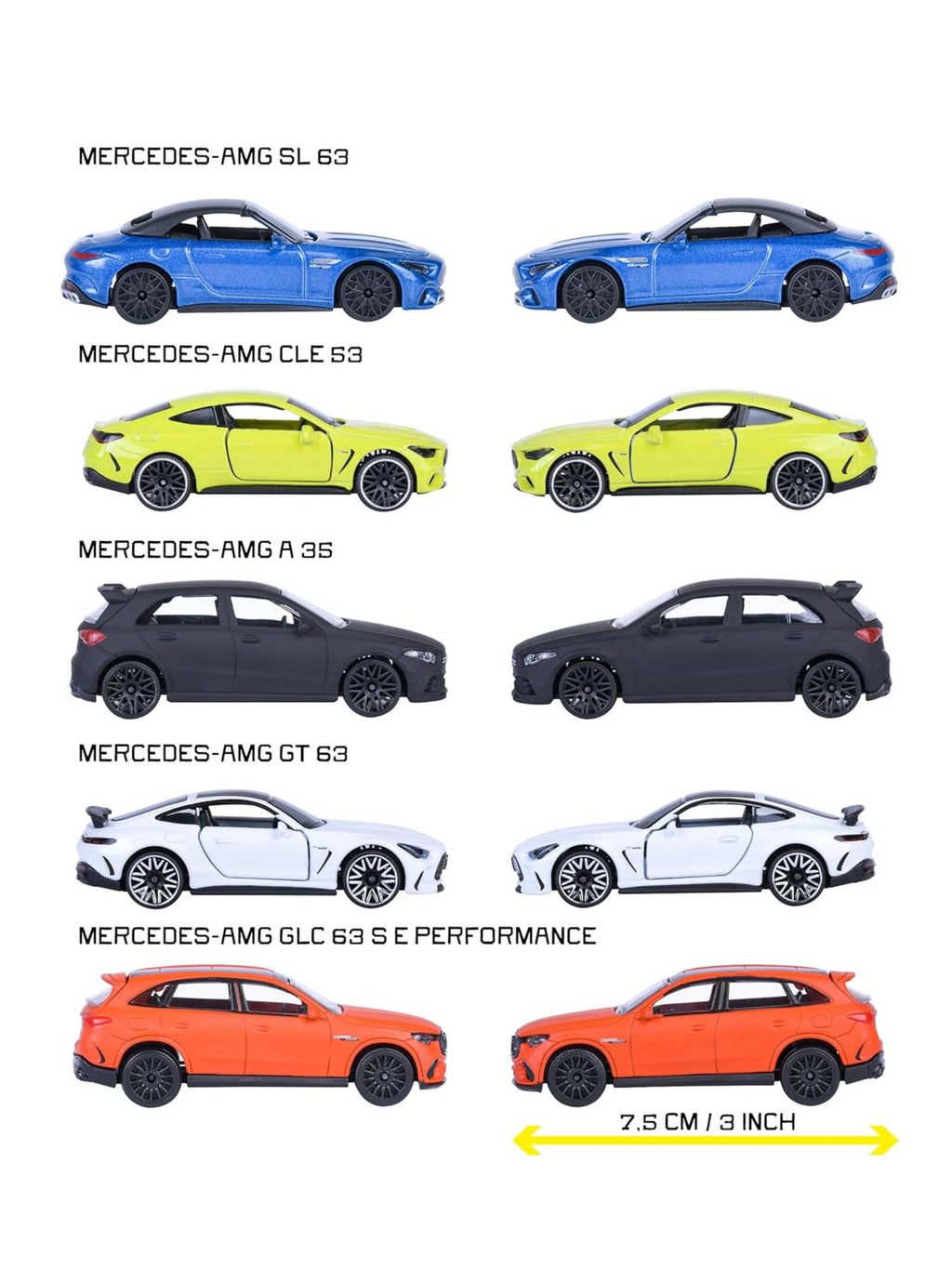 Majorette Mercedes-AMG 5-Piece Die-Cast Car Set
