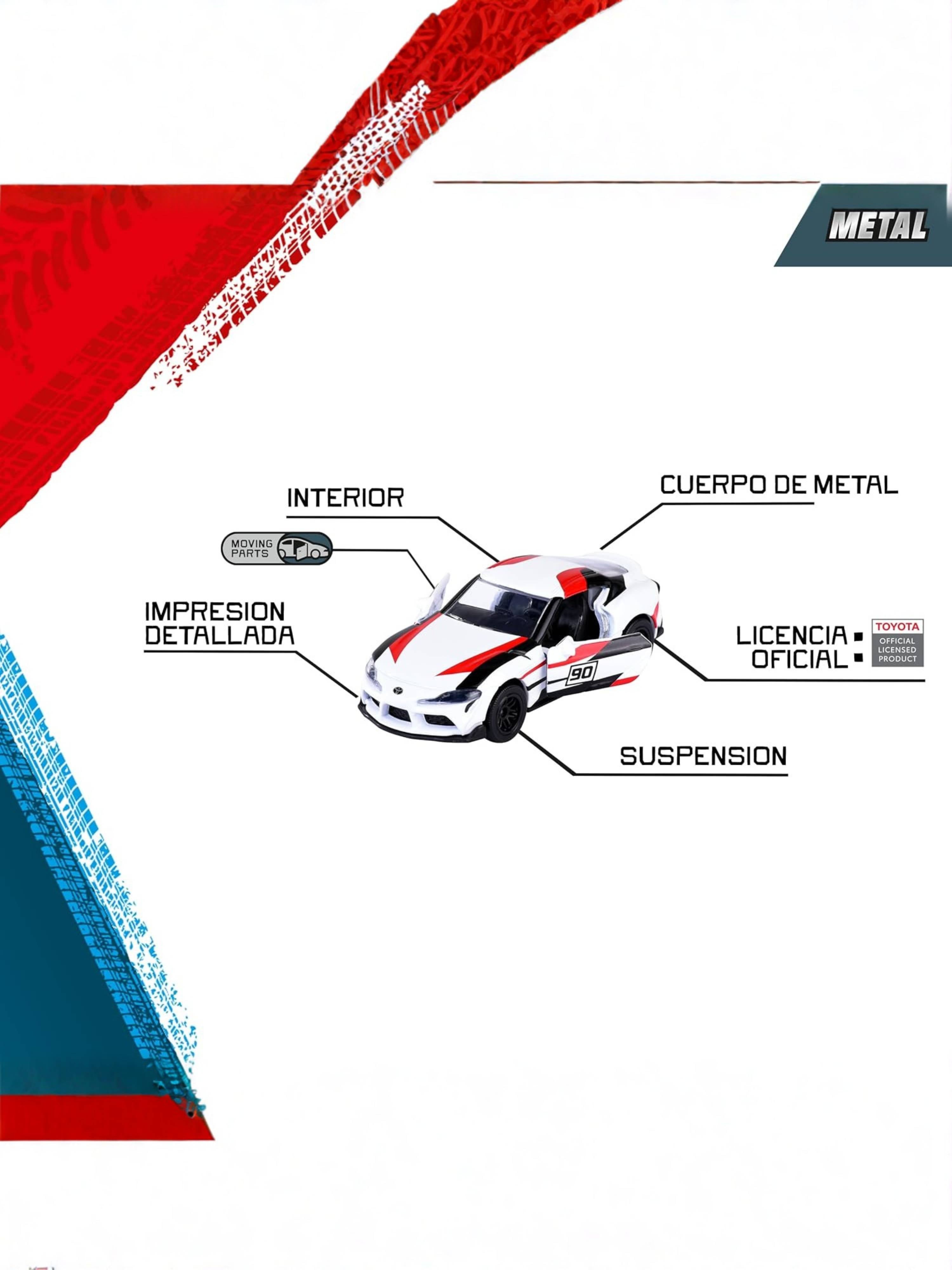 Majorette Japan Racer 5-Car Set - Diecast Metal Toy Cars
