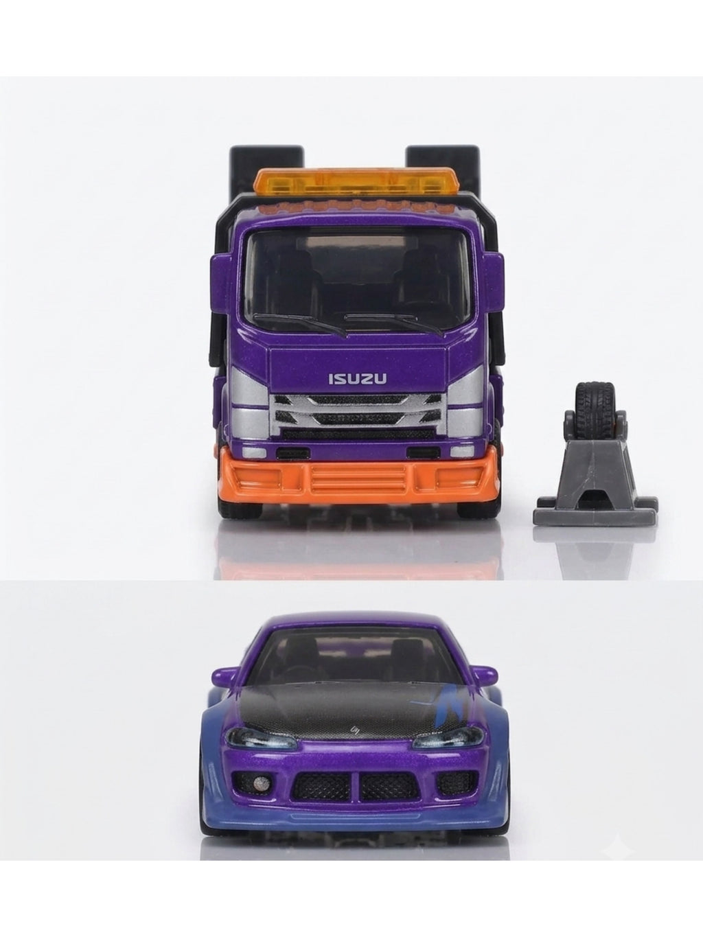 Majorette Isuzu NPR & Nissan Silvia S15 Spec R Aero Toy Set