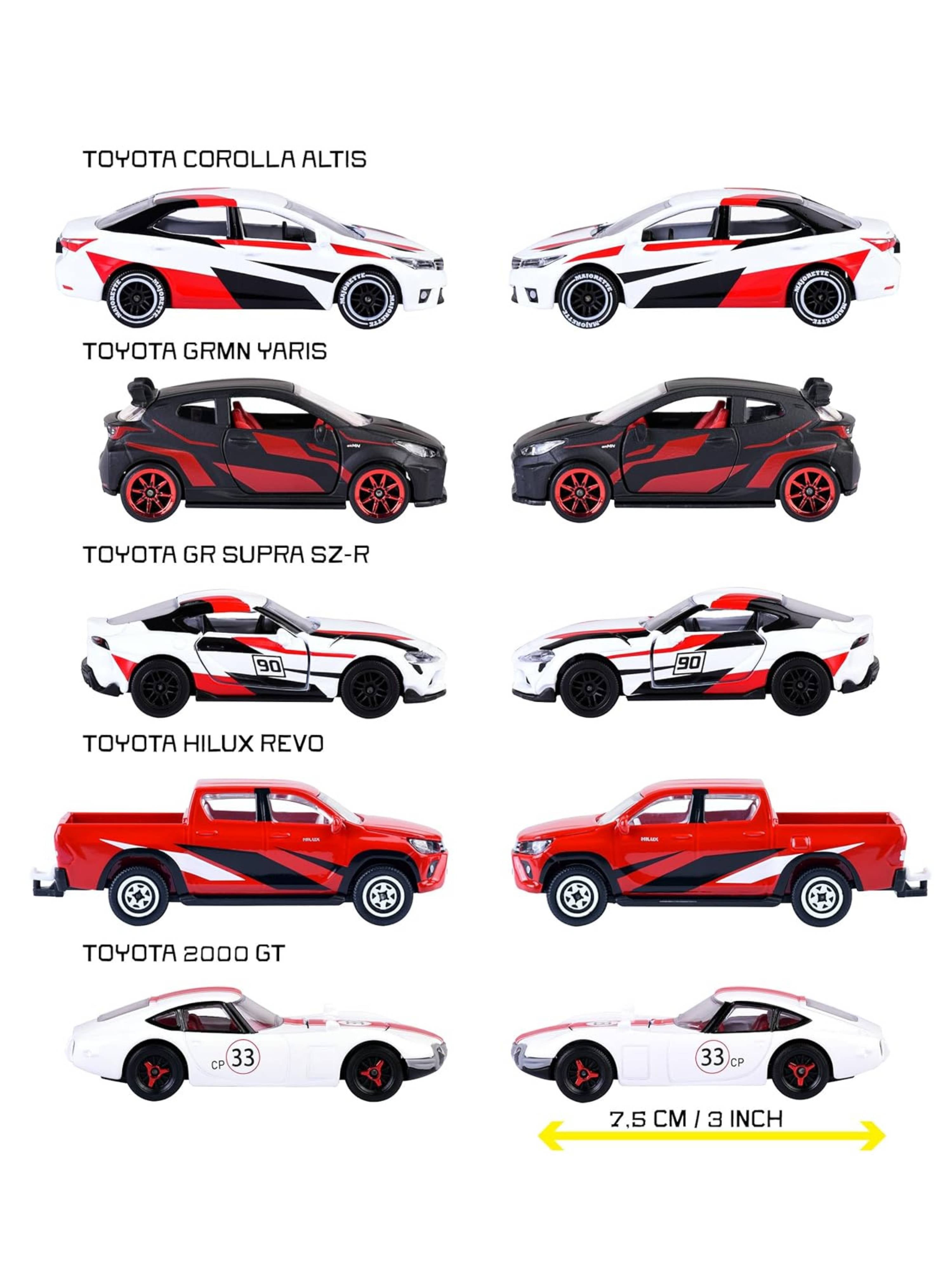 Majorette Japan Racer 5-Car Set - Diecast Metal Toy Cars