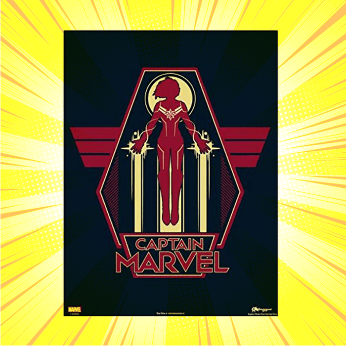 Captain Marvel Flying Mini Poster - www.entertainmentstore.in
