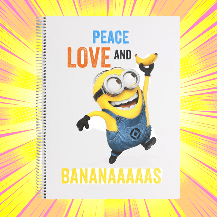 Minions Love Peace A4 Diary - www.entertainmentstore.in