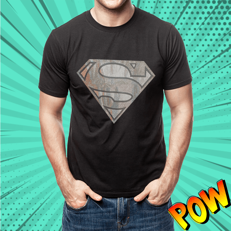 Buy Superman Diamond Logo Black Mens T Shirt Online in india