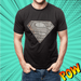Superman Diamond Logo Black Mens T Shirt - www.entertainmentstore.in