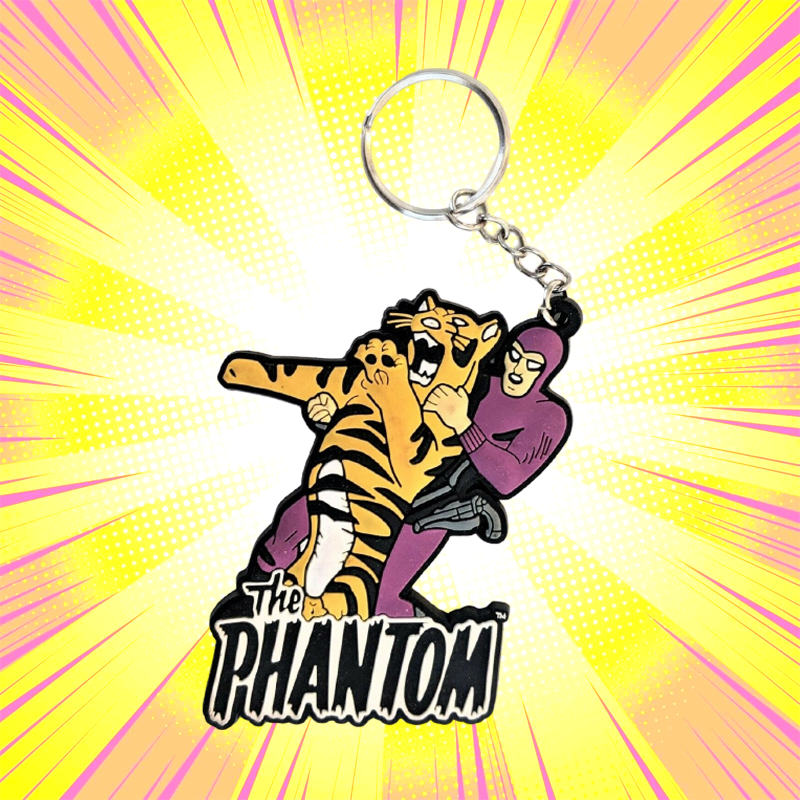 Phantom With Tiger Rubber Keychain - www.entertainmentstore.in