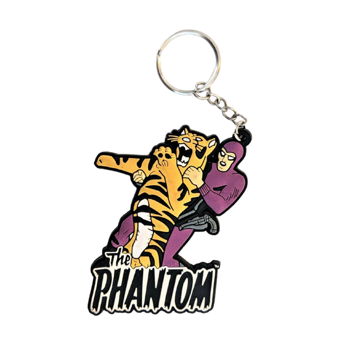 Phantom With Tiger Rubber Keychain - www.entertainmentstore.in