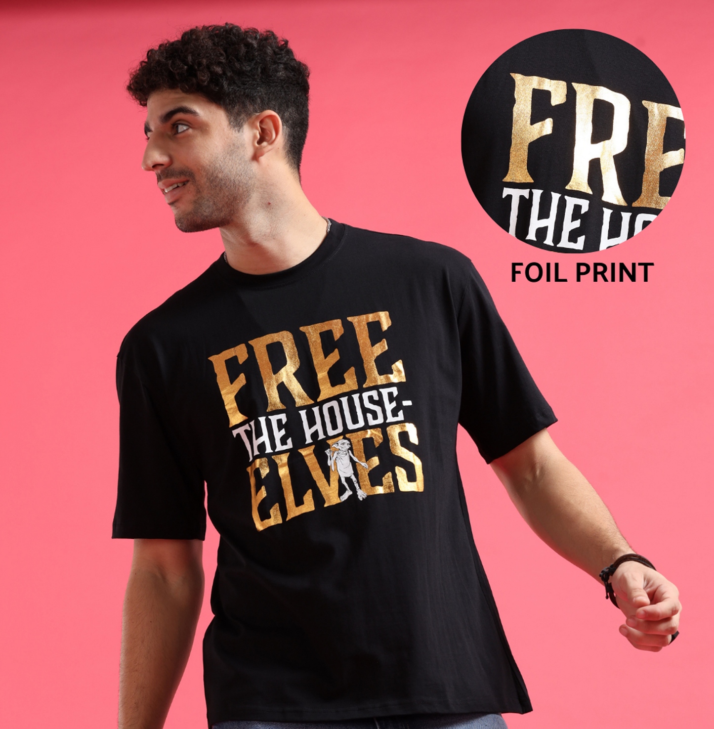 Harry Potter Free The House Elves Black Mens T Shirt - www.entertainmentstore.in