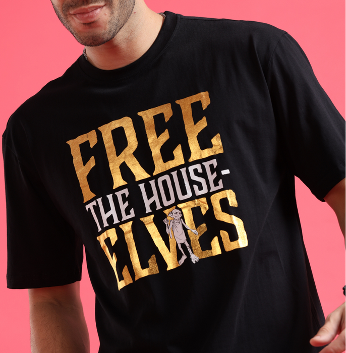 Harry Potter Free The House Elves Black Mens T Shirt