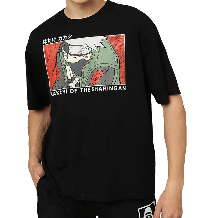 Naruto 1645 Black Loose Fit T Shirt - www.entertainmentstore.in