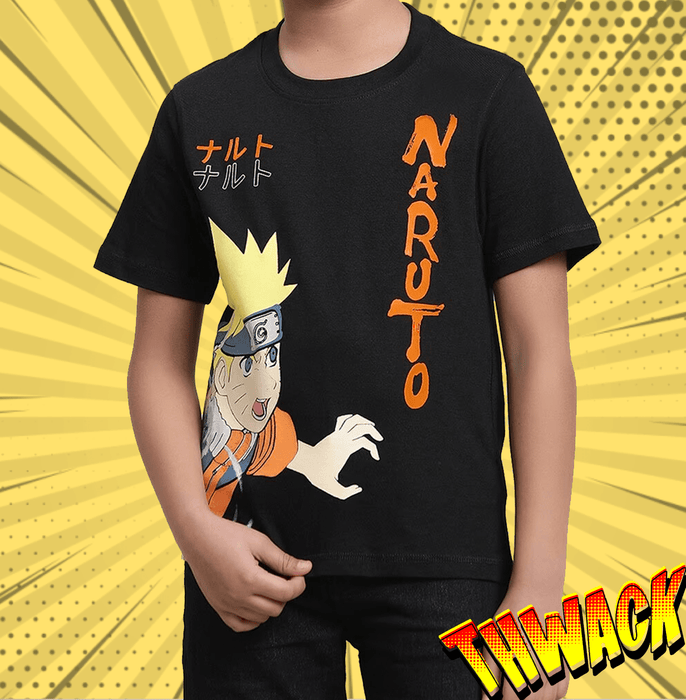 Naruto 0584 Black Kids Boys T Shirt - www.entertainmentstore.in