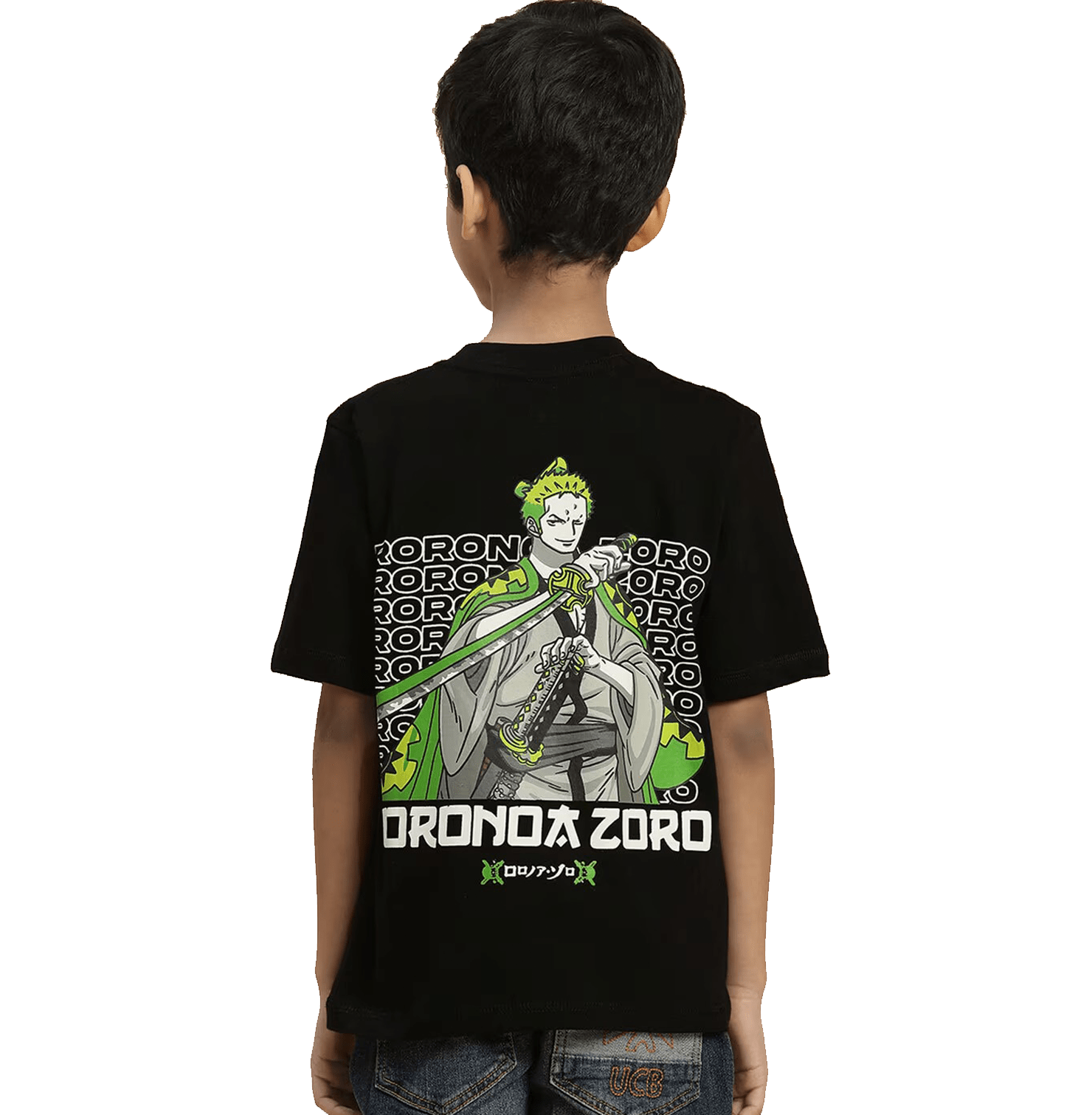 One Piece 1540 Black Kids Boys T Shirt - www.entertainmentstore.in