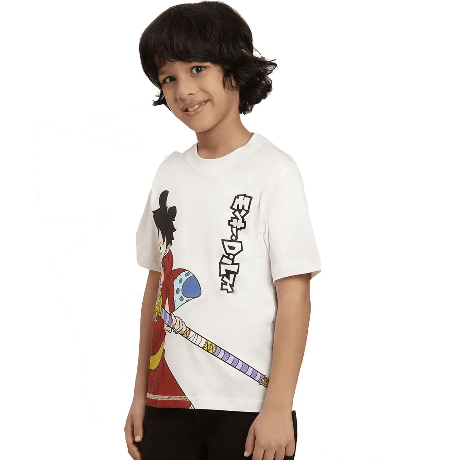 One Piece 1541 Off White Kids Boys T Shirt - www.entertainmentstore.in