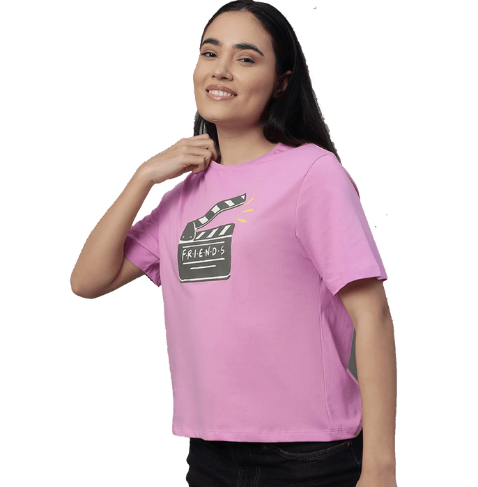 Friends 995 Pastel Lilac Women T Shirt - www.entertainmentstore.in