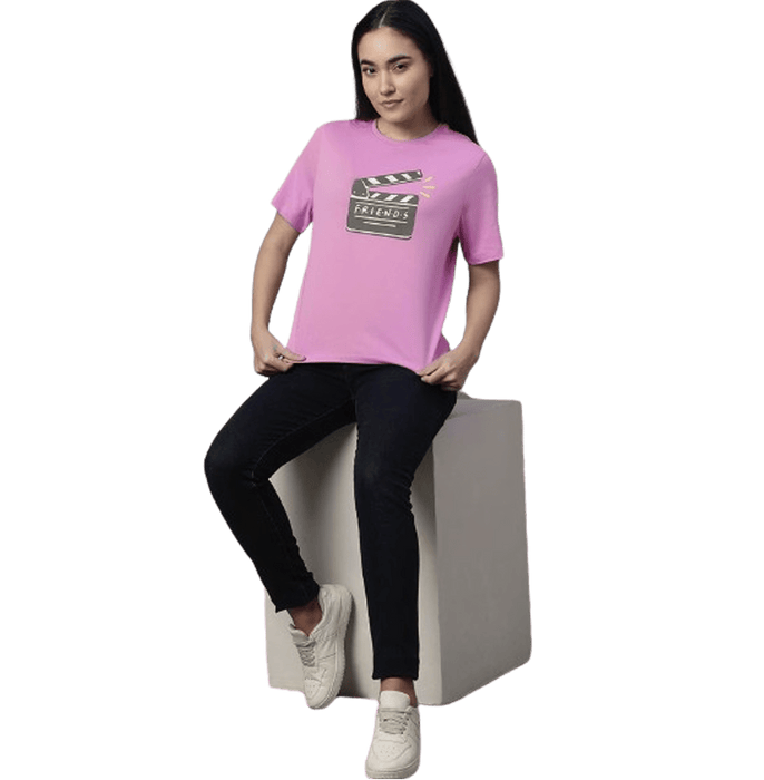 Friends 995 Pastel Lilac Women T Shirt - www.entertainmentstore.in