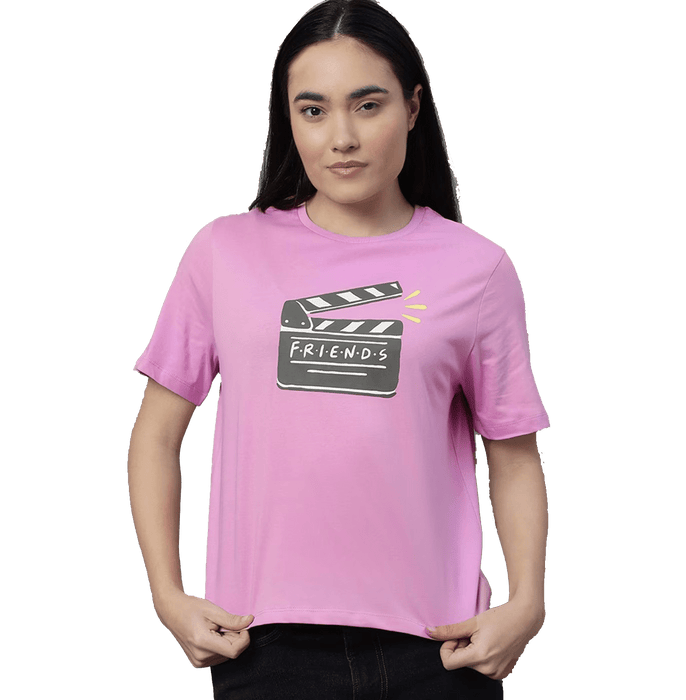 Friends 995 Pastel Lilac Women T Shirt - www.entertainmentstore.in