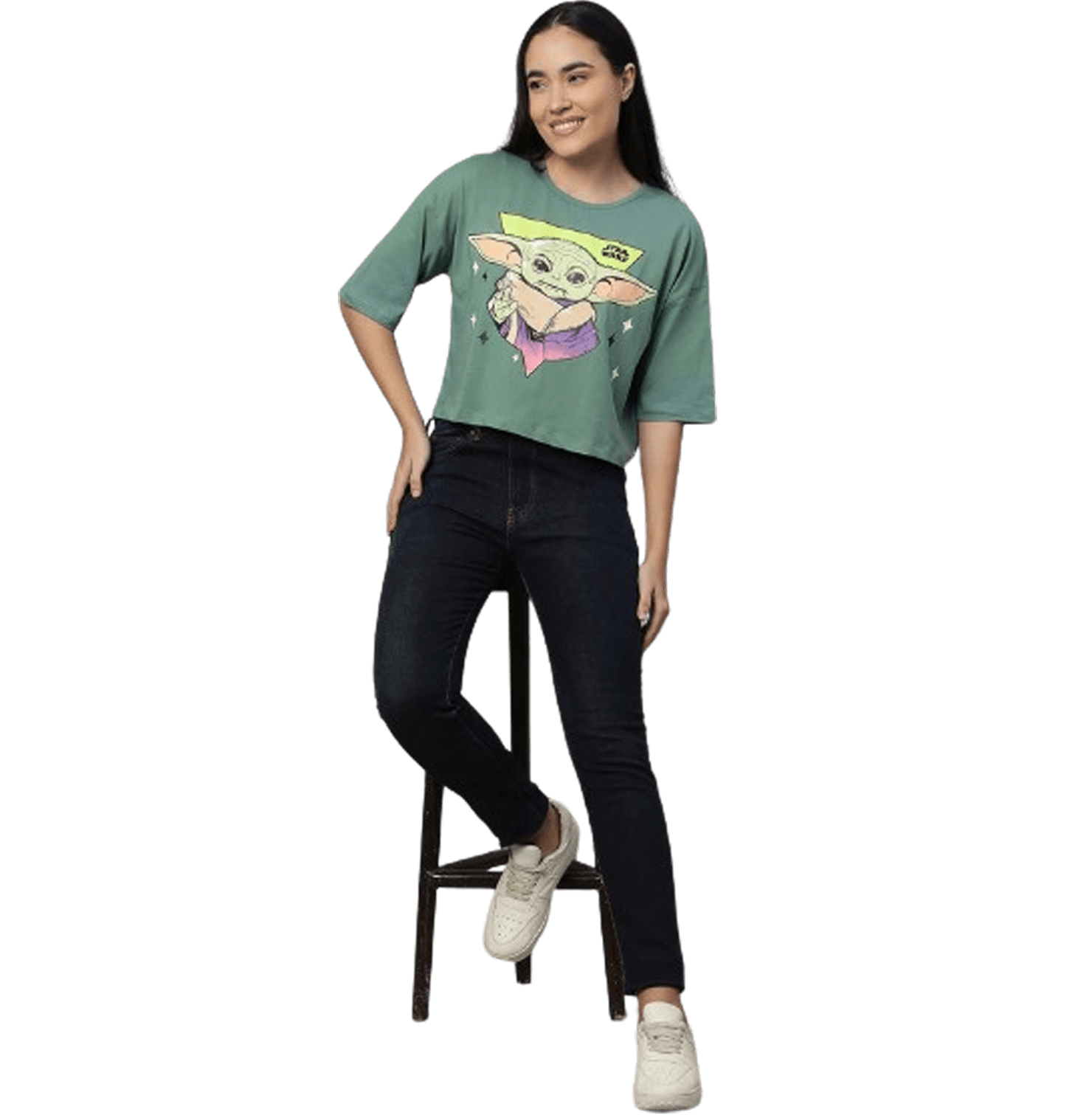 Star Wars 1017 Frosty Green Women T Shirt - www.entertainmentstore.in