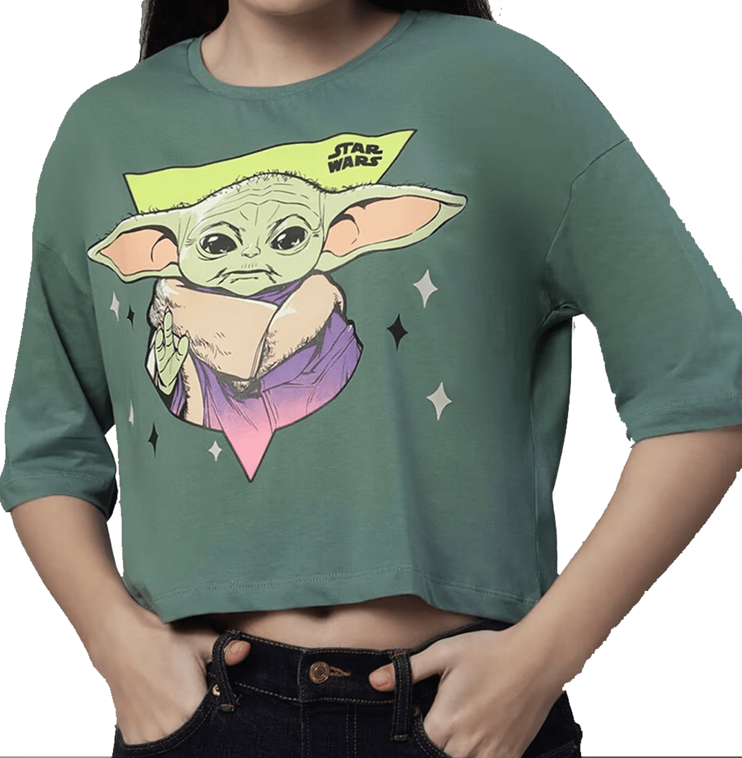 Star Wars 1017 Frosty Green Women T Shirt - www.entertainmentstore.in