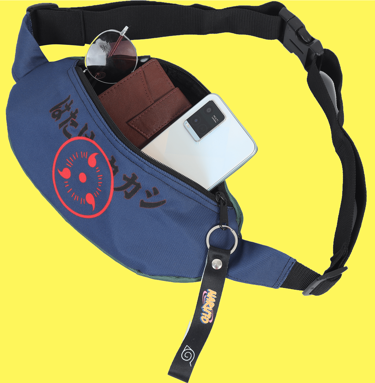 Naruto Kakashi Green Print Fanny Bag 