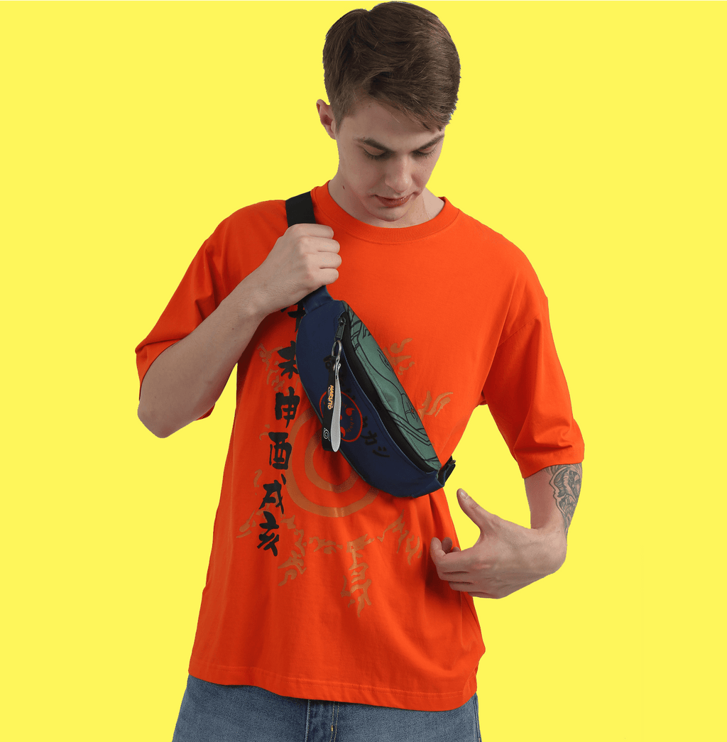 Naruto Kakashi Green Print Fanny Bag 